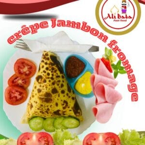 Crêpes salées Jambon fromage 5dt