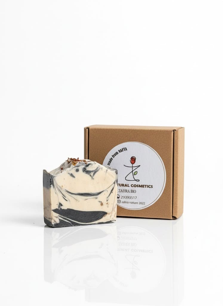 Savon solide à l'huile d'olive et charbon active_ صابون صلب بزيت الزيتون والفحم النشط